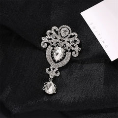 Temperament Brooch Fashion Crown Crystal Coat Pin Collar Pin - Nimall