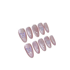 The new 2024 ice crystal butterfly handmade armor sweetheart girl gentle and clear cat eye blush shows a sense of whitening atmosphere - Nimall