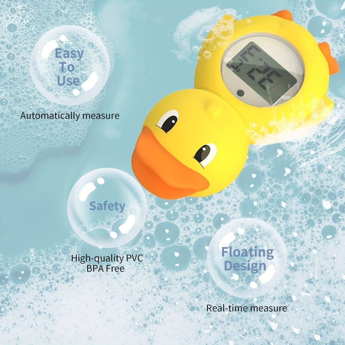 Three - in - One Cartoon Duck Baby Water Temperature Meter - Nimall