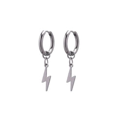 Titanium steel lightning pendant earrings hip hop cool earrings - Nimall