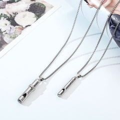 Titanium Steel Necklace Whistle Blow Pendant - Nimall