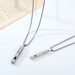 Titanium Steel Necklace Whistle Blow Pendant - Nimall