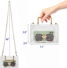 Transparent Crossbody Mini Shoulder Bag AL297 - Nimall