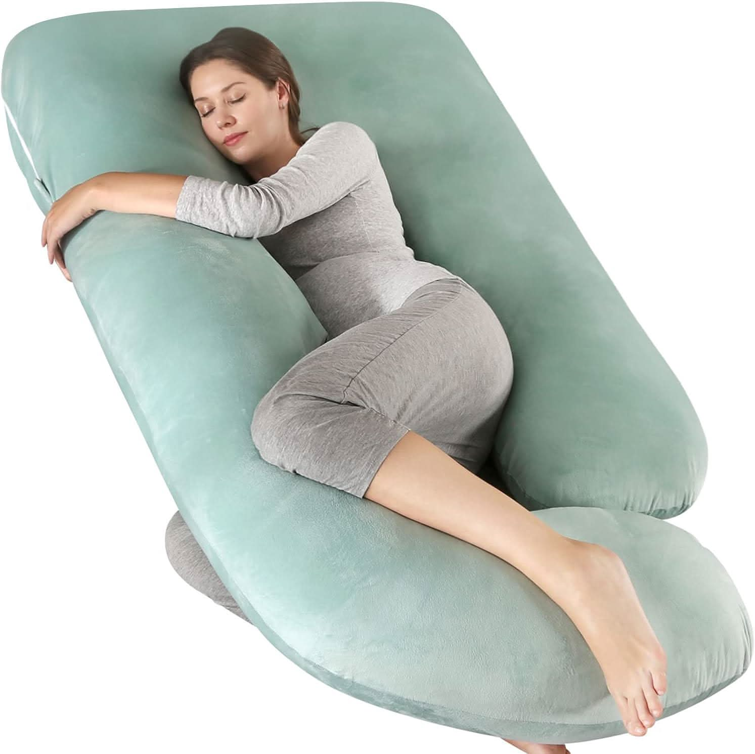 U Shaped Full Body Maternity Pillow with Removable Cover LK060 - Nimall