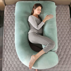 U Shaped Full Body Maternity Pillow with Removable Cover LK060 - Nimall