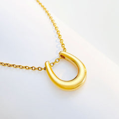 U - shaped necklace niche design simple letter collarbone chain - Nimall