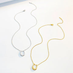 U - shaped necklace niche design simple letter collarbone chain - Nimall