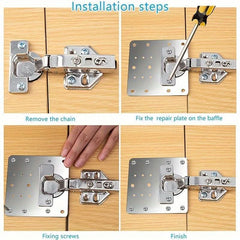 Upgrade Your Cabinet with This Stainless Steel Hinge Repair Plate - Furniture Drawer Table Repair Mount Tool Eid al - Adha - Nimall