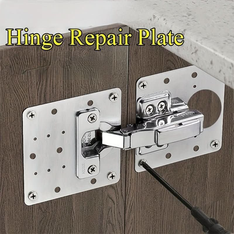 Upgrade Your Cabinet with This Stainless Steel Hinge Repair Plate - Furniture Drawer Table Repair Mount Tool Eid al - Adha - Nimall