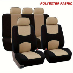 Upgrade Your Car Interior With A Universal Fit 5 - Seat Polyester Car Seat Cover Set - Nimall