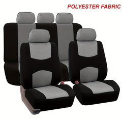 Upgrade Your Car Interior With A Universal Fit 5 - Seat Polyester Car Seat Cover Set - Nimall