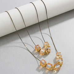 Versatile crystal long necklace autumn and winter - Nimall