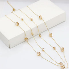 Versatile crystal long necklace autumn and winter - Nimall