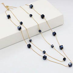 Versatile crystal long necklace autumn and winter - Nimall