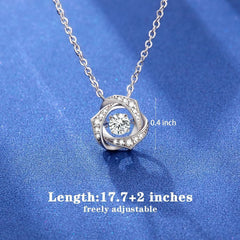 VIGG Necklace for Women,Hyperallergenic 5A CZ Round Shape Dainty Gift Jewelry,for Girls/Women on Birthday/Anniversary/Present/Valentine's/Mothers Day, - Nimall