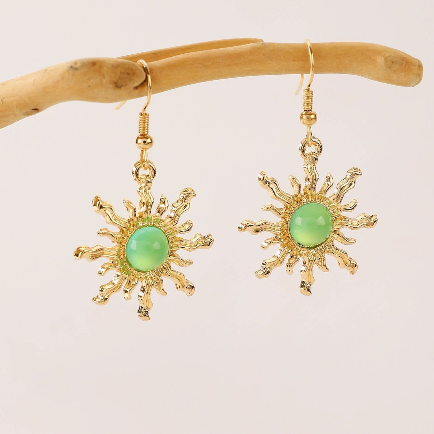 Vintage Fashion Earrings Green Blue Red Rising Sun Earrings Earrings Women - Nimall