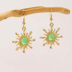 Vintage Fashion Earrings Green Blue Red Rising Sun Earrings Earrings Women - Nimall