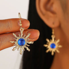 Vintage Fashion Earrings Green Blue Red Rising Sun Earrings Earrings Women - Nimall