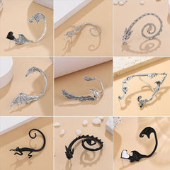 Vintage punk elf ear hanging creative cat bat ear bone clip - Nimall