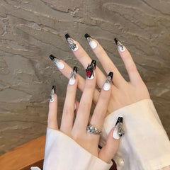 Wear A Western Regions Secret Realm Snake Tribe Blood Diamond Fake Nail Nail Patch Removable Repeated - Nimall