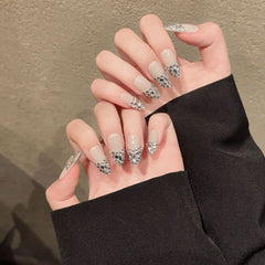 Wearing nail handmade fake nail patch advanced sense broken diamond skirt nail piece removable nail art - Nimall