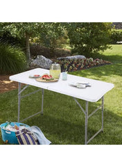 White outdoor folding table NK110 AL186 - Nimall