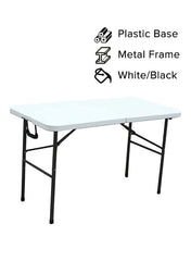 White outdoor folding table NK110 AL186 - Nimall