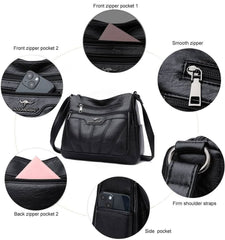 Women's casual messenger bag PU leather AL265 - Nimall