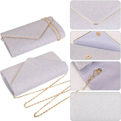 Women's Elegant Thin Chain Evening Clutch AL233 - Nimall