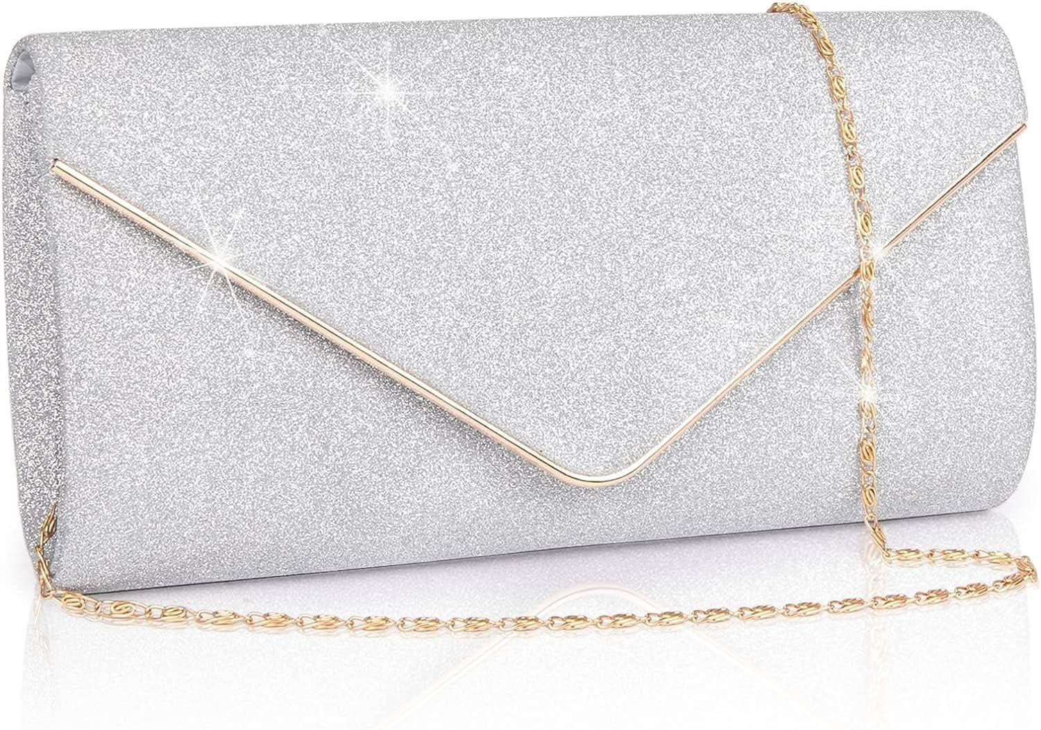 Women's Elegant Thin Chain Evening Clutch AL233 - Nimall