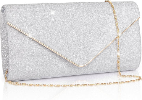 Women's Elegant Thin Chain Evening Clutch AL233 - Nimall