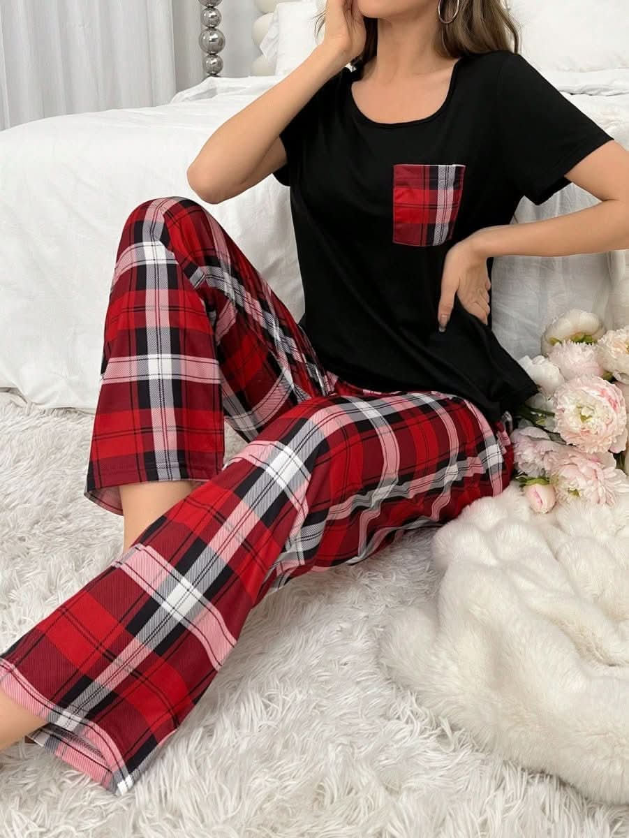 Women's Square Pajama Set Womens Lingerie - Nimall