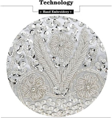 Women's Vintage Floral Rhinestone Embroidered Clutch AL272 - Nimall