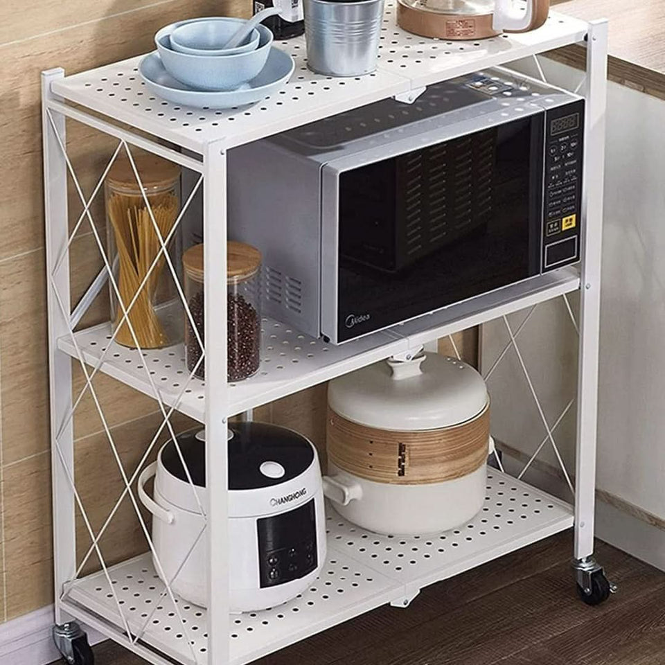 Scratch-resistant 3-frame storage rack in white, product number  NK015 AL171 - Nimall